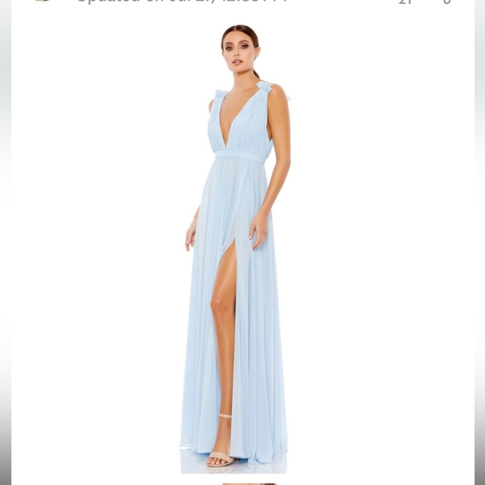 Size 2 Mac Duggal Light Blue dress. Worn once.